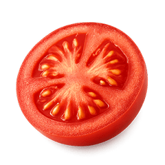 Təzə pomidor dilimi.